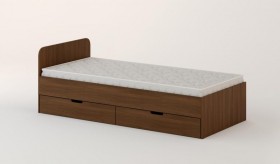 Кровать с ящиками 900 (Орех темный) в Уяре - uyar.katalogmebeli.com | фото 1