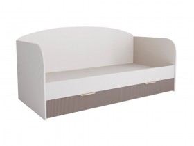 Кровать с ящиками ДКД 2000.1 Лавис (Белый софт/Грей софт/корпус Белый) в Уяре - uyar.katalogmebeli.com | фото