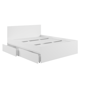 Кровать с ящиками К1.6М Мадера Белый в Уяре - uyar.katalogmebeli.com | фото 3