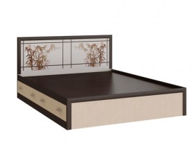 Кровать с ящиками 1,6м Мальта (Дуб венге/Дуб беленый) в Уяре - uyar.katalogmebeli.com | фото
