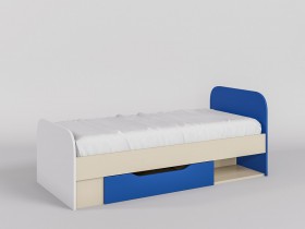 Кровать Скай 1650х750 (Синий/Белый/корпус Клен) в Уяре - uyar.katalogmebeli.com | фото 1