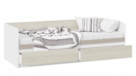 Кровать «Сканди» с 2 ящиками Дуб Гарден/Белый/Глиняный серый в Уяре - uyar.katalogmebeli.com | фото 2