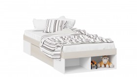 Кровать «Сканди» с ящиком Дуб Гарден/Белый в Уяре - uyar.katalogmebeli.com | фото