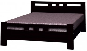 Кровать Вероника-2 из массива сосны 900*2000 Орех темный в Уяре - uyar.katalogmebeli.com | фото 5