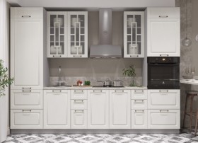 Модульная кухня Гарда 2,8 м (Белый патина/Серый) в Уяре - uyar.katalogmebeli.com | фото