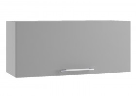 Квадро ПГ 800 шкаф верхний горизонтальный (Белый софт/корпус Серый) в Уяре - uyar.katalogmebeli.com | фото