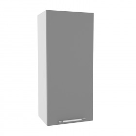 Квадро ВП 400 шкаф верхний высокий (Белый софт/корпус Серый) в Уяре - uyar.katalogmebeli.com | фото