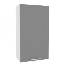 Квадро ВП 500 шкаф верхний высокий (Белый софт/корпус Серый) в Уяре - uyar.katalogmebeli.com | фото