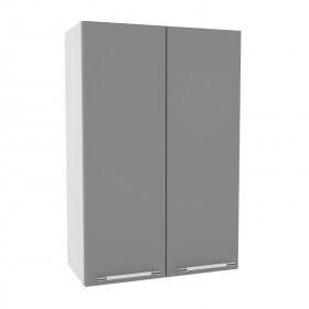 Квадро ВП 600 шкаф верхний высокий (Белый софт/корпус Серый) в Уяре - uyar.katalogmebeli.com | фото