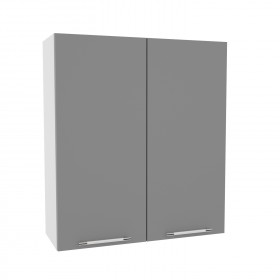 Квадро ВП 800 шкаф верхний высокий (Белый софт/корпус Серый) в Уяре - uyar.katalogmebeli.com | фото