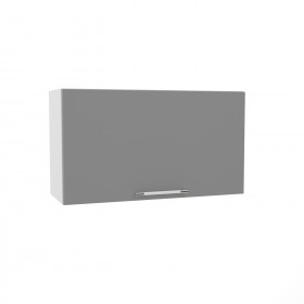 Квадро ВПГ 800 шкаф верхний горизонтальный высокий (Белый софт/корпус Серый) в Уяре - uyar.katalogmebeli.com | фото