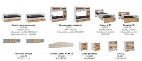 Лючия кровать 0,9 белый/ателье светлое в Уяре - uyar.katalogmebeli.com | фото 2