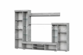 Мебель для гостиной МГС 5 Цемент светлый / Белый в Уяре - uyar.katalogmebeli.com | фото 4
