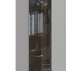 Милан СБ-3256 Шкаф-витрина Серый/МДФ Светло серый в Уяре - uyar.katalogmebeli.com | фото 4