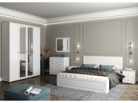 Модульная спальня Барселона (Белый/Белый глянец) в Уяре - uyar.katalogmebeli.com | фото 1