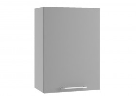 Монца П 500 шкаф верхний (Белый софт/корпус Серый) в Уяре - uyar.katalogmebeli.com | фото