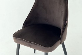Набор стульев Милан 2 шт (кофе велюр/белый) в Уяре - uyar.katalogmebeli.com | фото 3