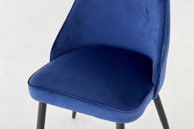 Набор стульев Милан 2 шт (синий велюр/белый) в Уяре - uyar.katalogmebeli.com | фото 5
