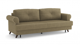 Оливер / диван - кровать 3-х местн. (еврокнижка) (велюр велутто коричневый 23 в Уяре - uyar.katalogmebeli.com | фото