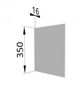 Панель торцевая (для шкафа горизонтального) ПГ Ройс (Белый софт) в Уяре - uyar.katalogmebeli.com | фото