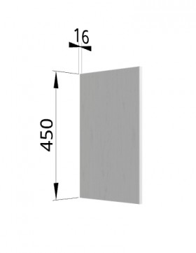 Панель торцевая (для шкафа горизонтального высокого) ВПГ Гранд (Белый) в Уяре - uyar.katalogmebeli.com | фото