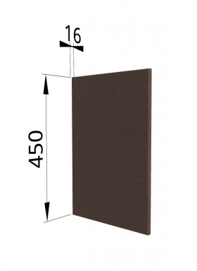 Панель торцевая (для шкафа горизонтального высокого) ВПГ Квадро (Шоколад кожа) в Уяре - uyar.katalogmebeli.com | фото