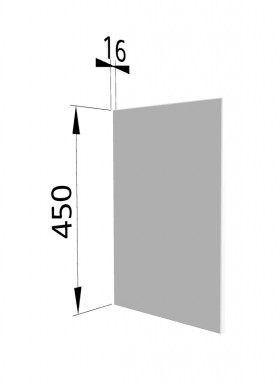 Панель торцевая (для шкафа горизонтального высокого) ВПГ Ройс (Белый софт) в Уяре - uyar.katalogmebeli.com | фото