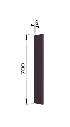 Панель торцевая (для шкафа торцевого верхнего) ПТ 400 Тито, Гарда (Пурпур) в Уяре - uyar.katalogmebeli.com | фото