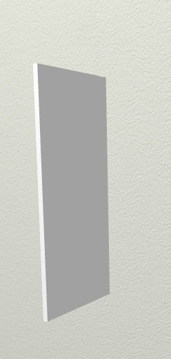 Панель торцевая П Капля (для шкафа верхнего) Белый в Уяре - uyar.katalogmebeli.com | фото