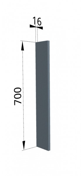 Панель торцевая ПТ 400 Квадро (для шкафа торцевого верхнего) Лунный свет в Уяре - uyar.katalogmebeli.com | фото
