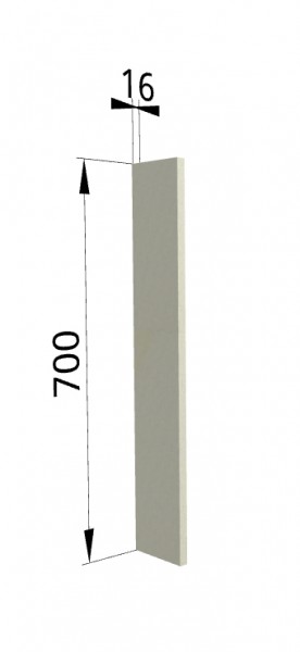 Панель торцевая ПТ 400 Квадро (для шкафа торцевого верхнего) Ваниль кожа в Уяре - uyar.katalogmebeli.com | фото