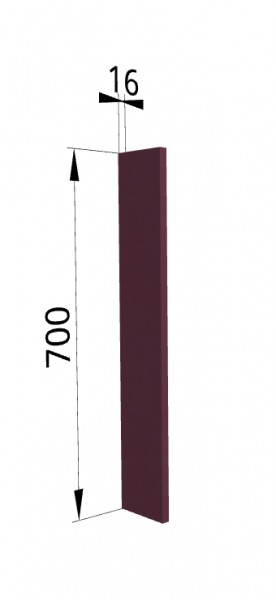 Панель торцевая ПТ 400 Квадро (для шкафа торцевого верхнего) Виноград в Уяре - uyar.katalogmebeli.com | фото