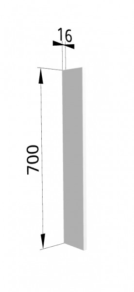 Панель торцевая ПТ 400 Ройс (для шкафа торцевого верхнего) Белый софт в Уяре - uyar.katalogmebeli.com | фото