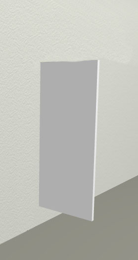 Панель торцевая СТ 400 Капля (для шкафа торцевого нижнего) Белый в Уяре - uyar.katalogmebeli.com | фото