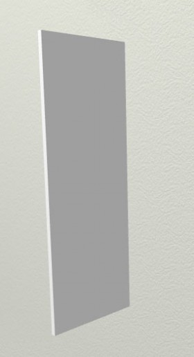 Панель торцевая ВП Капля (для шкафа верхнего высокого) Белый в Уяре - uyar.katalogmebeli.com | фото