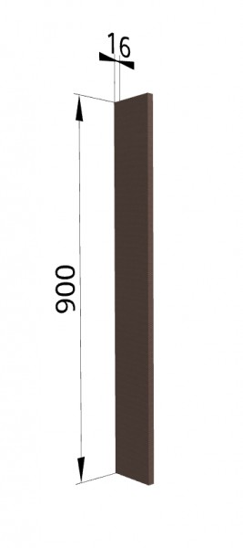 Панель торцевая ВПТ 400 Квадро (для шкафа торцевого верхнего) Шоколад кожа в Уяре - uyar.katalogmebeli.com | фото