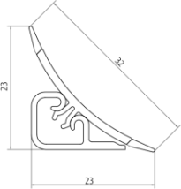Плинтус LB-23, L=3000мм, черный в Уяре - uyar.katalogmebeli.com | фото 2