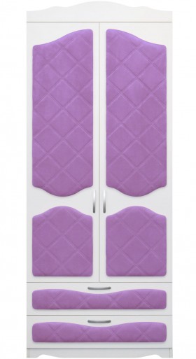 Шкаф 2-х створчатый с ящиками серии Иллюзия 67 Светло-фиолетовый в Уяре - uyar.katalogmebeli.com | фото