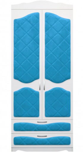 Шкаф 2-х створчатый с ящиками серии Иллюзия 84 Ярко-голубой в Уяре - uyar.katalogmebeli.com | фото
