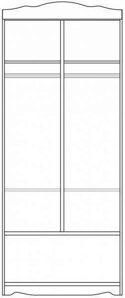 Шкаф 2-х створчатый серии Иллюзия 33 Сиреневый в Уяре - uyar.katalogmebeli.com | фото 5