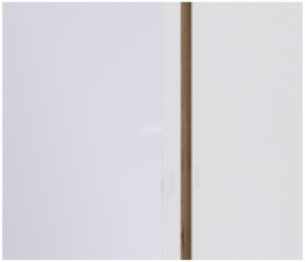 Веста СБ-2258 Шкаф 3х дверный с зеркалом Дуб Бунратти/Белый глянец в Уяре - uyar.katalogmebeli.com | фото 2