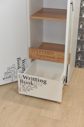 Шкаф для белья «Оксфорд» (Ривьера/Белый с рисунком) в Уяре - uyar.katalogmebeli.com | фото 4