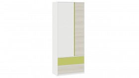 Шкаф для одежды комбинированный «Сканди» Дуб Гарден/Белый/Зеленый в Уяре - uyar.katalogmebeli.com | фото