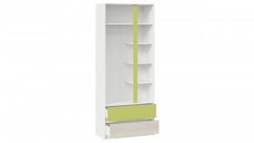 Шкаф для одежды комбинированный «Сканди» Дуб Гарден/Белый/Зеленый в Уяре - uyar.katalogmebeli.com | фото 3