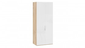 Шкаф для одежды с 2 глухими дверями «Эмбер» Яблоня Беллуно/Белый глянец в Уяре - uyar.katalogmebeli.com | фото