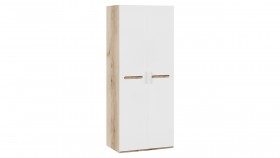 Шкаф для одежды с 2-мя дверями «Фьюжн» Дуб Делано/Белый глянец в Уяре - uyar.katalogmebeli.com | фото