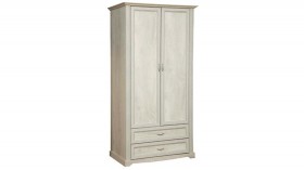 Шкаф для одежды "Сохо" (бетон пайн белый/2 ящика/зеркало) в Уяре - uyar.katalogmebeli.com | фото 2