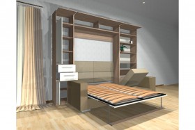 Шкаф-кровать с диваном Каролина в Уяре - uyar.katalogmebeli.com | фото 3