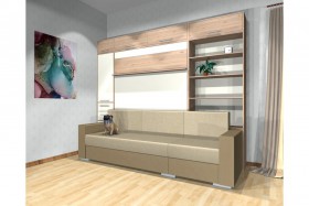 Шкаф-кровать с диваном Каролина в Уяре - uyar.katalogmebeli.com | фото 4