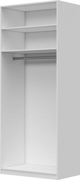 Шкаф ШР-2 зеркало, Вива (Белый/Белый глянец/Платина) в Уяре - uyar.katalogmebeli.com | фото 3